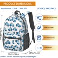thumbnail image 3 of Police and Checkered White Pattern 17" Waterproof Oxford School Backpacks for Teens, S-Shape Padded Straps, for School, Travel, Hiking, Camping, 3 of 5