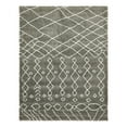 thumbnail image 3 of Unique Loom Rabat Shag Collection Area Rug - Geometric (9' x 12' 2" Rectangle Gray/Ivory), 3 of 7