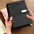 thumbnail image 1 of YIMWNYI A5 Binder Notebook with Detachable Loose-Leaf Pages, Large Capacity Refillable Notebook, Matte Faux Leather Cover, Coil Notebook for Work Notes, Study Records, and Daily Planning, 1 of 9