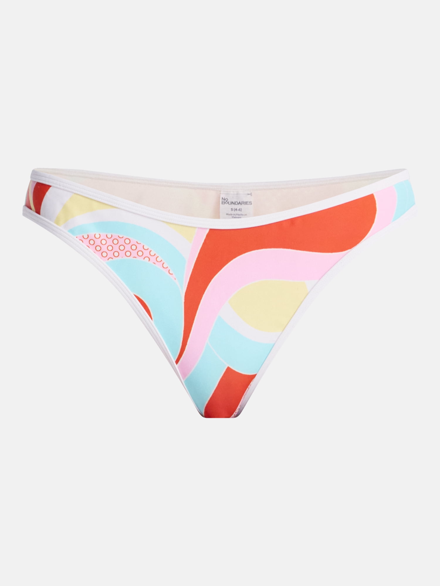 No Boundaries Groovy Getaway Hipster Bikini Swim Bottoms, Women's XXS-XXL