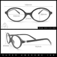 thumbnail image 3 of Womens Classy Round Oval Plastic Blue Light Filtering Computer Glasses Black, 3 of 8