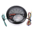 thumbnail image 5 of BIMZUC 85mm 3-in-1 Marine Speedometer Fuel Level Gauge 8-16V Voltmeter 7000 RPM Tachometer with 7 Color Auto-Cycling Backlight for Truck Car Boat RV, Black Face & Bezel, 5 of 9