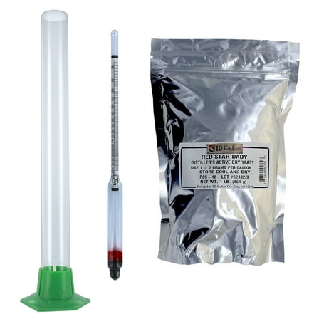Proof And Tralle Hydrometer With 12" Glass Test Jar and DADY (Copy-Walmart)