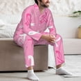 thumbnail image 7 of Balery Breast Cancer Awareness (3) Pattern Pajama Sets for Men Long Sleeve 2 Piece Sleepwear Loungewear Sets Soft PJ's with Pockets Long Sleeve Comfy Pj Sets-X-Large, 7 of 7