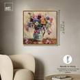 thumbnail image 5 of Vase Of Colorful Flowers Canvas Flower Vase Glam Wall Art by Art Remedy, Gold Frame, 30" x 30", 5 of 7