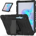 thumbnail image 5 of XYX Case for Samsung Galaxy Tab S6 10.5 inch (SM-T860/SM-T865), Dual Layer Slim Heavy Shockproof Rugged Protective Cover Case with Kickstand (Black), 5 of 7