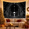 thumbnail image 3 of Celestial Moon Above a Mountain Lake Within a Stone Arch, Serene Gothic for Astronomy Fans, Lunar Wall Art, Housewarming Gift, Tapestry Wall Hanging for Bedroom and Studio, 3 of 7