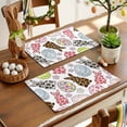 thumbnail image 4 of Easter Bunny Eggs Placemats Set of 12, Leopards Rabbit Watercolor Floral Leaves Table Mats Washable Heat-Insulation Non-Slip Place Mats for Kitchen Dinner Table Indoor Outdoor Decor,13x19 Inch, 4 of 9