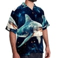 thumbnail image 2 of Starry Shark Men's Short Sleeve Beach Button Down Casual Printed Summer Shirts - Unisex, 2 of 6