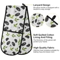 thumbnail image 4 of Dailycode Double Sided Oven Mitt with Loop Heat Resistant Kitchen Long Potholders 7" x 35" Cartoon Panda Face and Leaf, 4 of 6