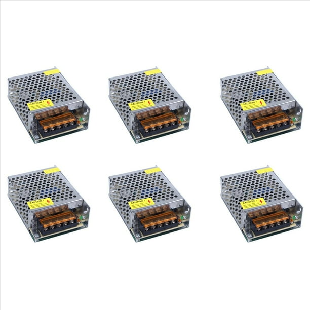6X AC 110-220V DC 24V 2A 48W Transformador de Fuente de Alimentacion Interruptor para LED Luz de Tira