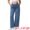 Blue, variant on DARING DIVA Women's Maternity Wide Leg Loose Middle Waist Denim Pants S Deep Blue