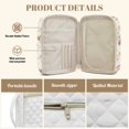 thumbnail image 5 of ZUXONGSY Red Rose Print Bible Cover for Women Quilted Bible Holder Portable Handbag with Handle Carrying Book Case for Christian, 5 of 7