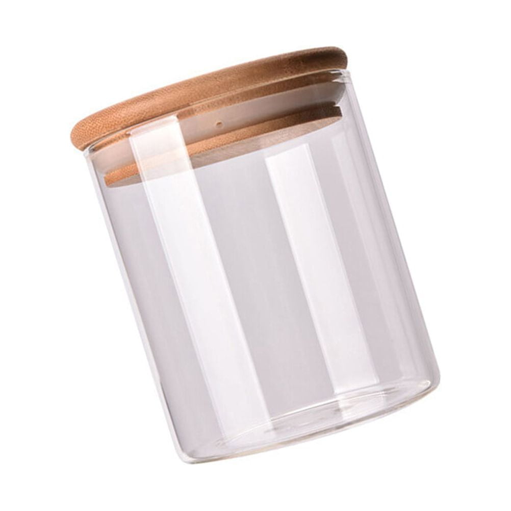 1 Gallon Glass Jar With Wooden Airtight Lid – Large Clear Canister For Pantry Storage