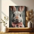 thumbnail image 6 of Cute Pink Bow Bunny Canvas Print, Soft Rabbit Art, Easter & Kids Room Pastel Home Wall Decor, 6 of 8