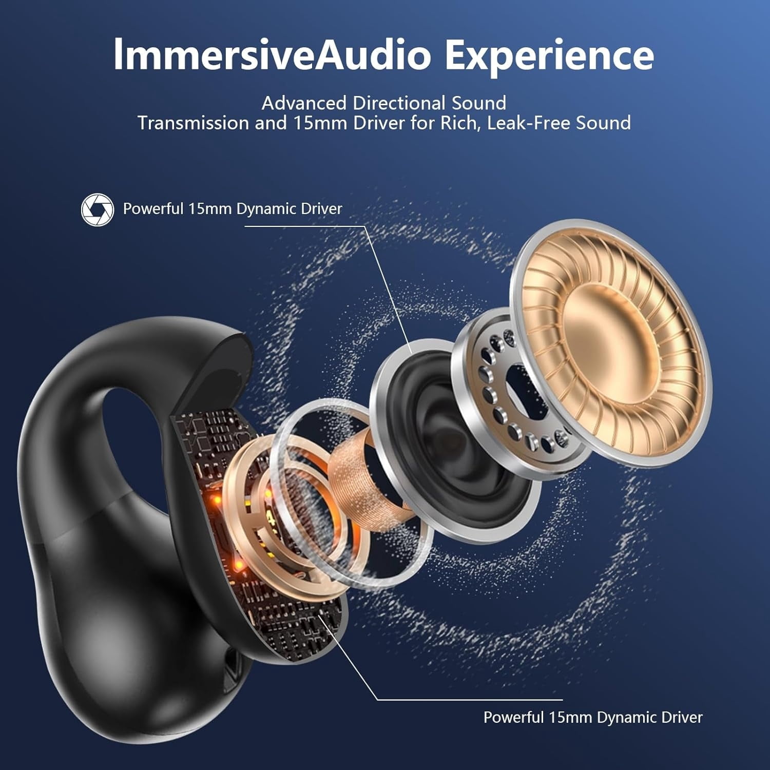 AI Translation Earbuds Real Time 144 Languages Clip On Earphones Translator Headphones Audifonos Traductores Inglés Español Bluetooth 60H Playtime Headphones for Travel Business Meeting Learning