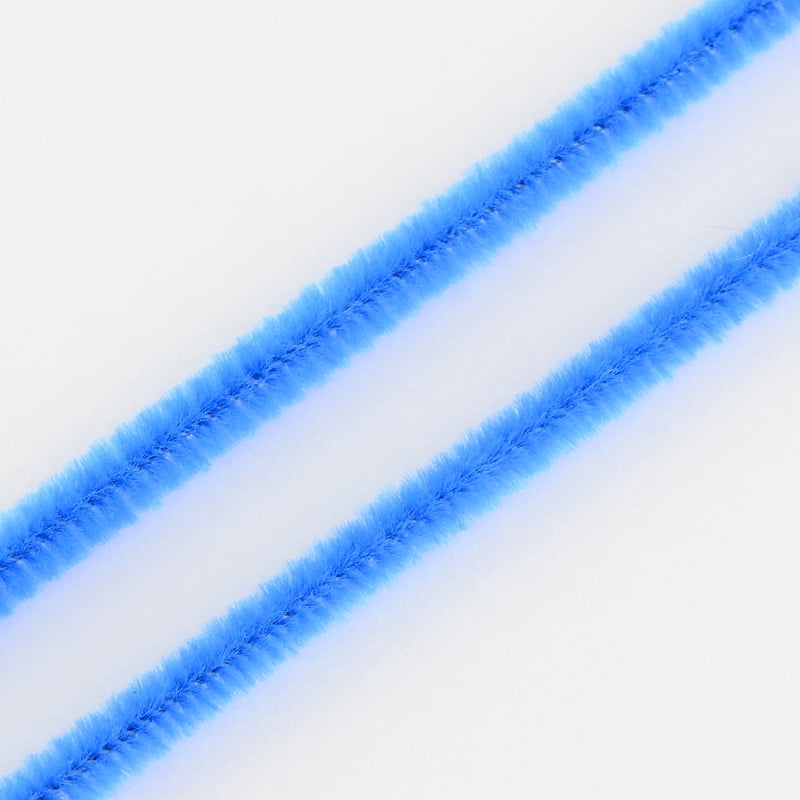 10Bundle 11.8 inch Pipe Cleaners DIY Chenille Stem Tinsel Garland Craft Wire Dodger Blue 300x5mm