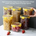 thumbnail image 3 of YIKA Tupperware Container Household Sealed Jar Fresh-keeping Box Kitchen Refrigerator Miscellaneous Food Storage Box Plastic Sealed Fresh-keeping Storage Jar Kitchen Storage Yellow, 3 of 6