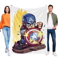 thumbnail image 1 of Captain America Flannel Blanket 39*59 inch Soft And Comfortable With Clear Patterns And Easy Cleaning, 1 of 6