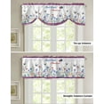 thumbnail image 4 of Tie Up Valance Curtain for Kitchen, Wildflower Love Butterfly Red Blue Plaid Rod Pocket Short Curtains Adjustable Tie-Up Shade Valances, Independence Day Window Treatment for Bathroom Living Room Bedroom, 4 of 7