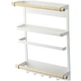 thumbnail image 4 of Kitchen Refrigerator Magnetic Shelf Simple Iron Hanging Rack Side Wall Storage Rack with Paper Towel Holder Large White, 4 of 10