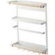 thumbnail image 4 of Estante magnético para refrigerador de cocina, estante colgante de hierro Simple, estante de almacenamiento de pared lateral con soporte para papel de cocina, grande, blanco, 4 of 8