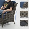 thumbnail image 3 of MeetLeisure 9 Pieces Outdoor Furniture Patio Furniture Set with One 3-Seat Sofa, Four Swivel Rocking Chairs,Two Rocking Chairs,Two Side Tables, Blue, 3 of 15