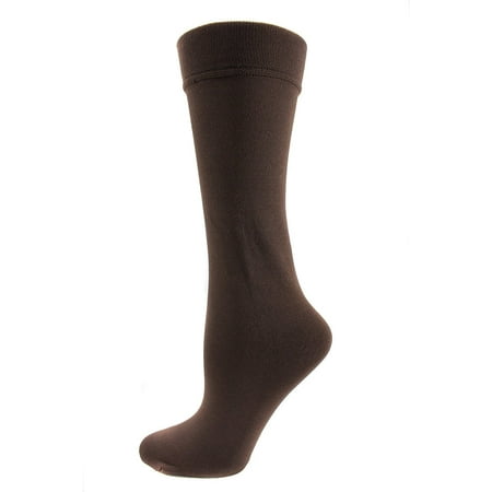 

Plush Fleece Lined Women s Knee High Socks - Brown - Onesize