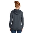 thumbnail image 2 of District Women's Lightweight Fleece Hoodie Dm493 - Heathered Navy - XS, 2 of 4
