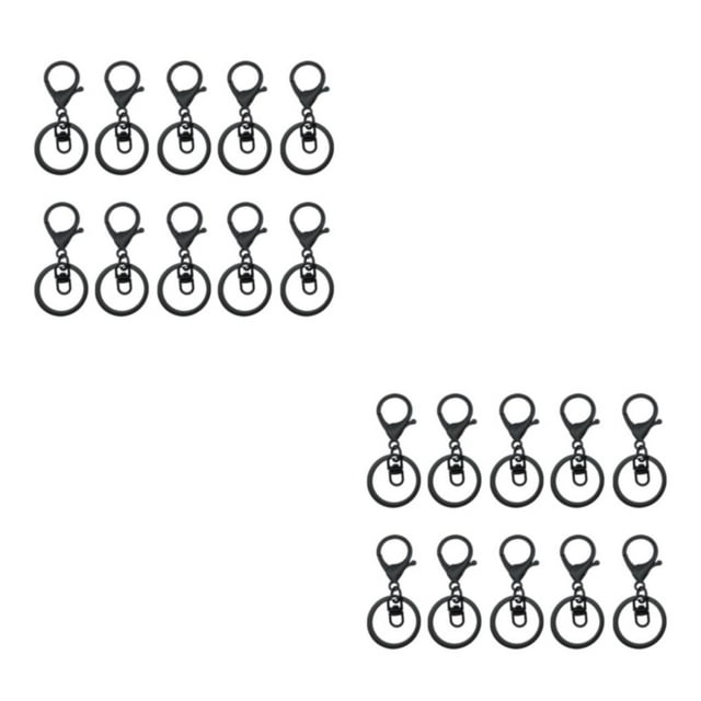 Naiovety 10 pack/lote mosquetones garra de langosta para llavero-accesorios fuertes y funcionales para nadar con llave fácil negro nadando negro 2Conjunto