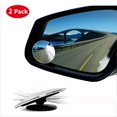 thumbnail image 2 of 2pcs/Adjustabe 360 Degree HD Glass Convex Car Motorcycle Blind Spot Mirror Parking Rear View Mirror Rain Shade, 2 of 4