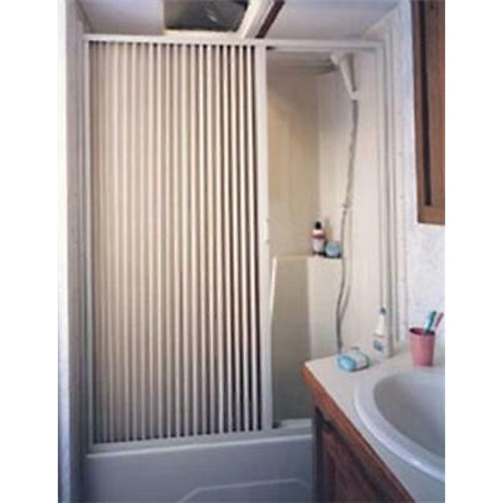 IRVINE 6057SW RV Pleated Shower Door 60"W x 57"H White