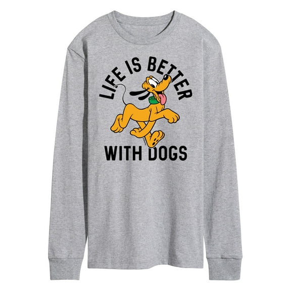 Mickey & Friends - Life Is Better With Dogs - Men's Long Sleeve T-Shirt