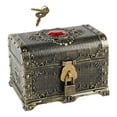 thumbnail image 3 of Cofre del tesoro pirata con cerradura, cofre decorativo vintage, caja aventurera Bronce, 3 of 9