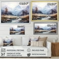thumbnail image 4 of Designart "Foggy Mountain Retreat European Dream II" Landscapes Framed Wall Art Decor - Traditional Brown Winter Landscape Entryway Framed Wall Art, 4 of 6