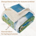 thumbnail image 5 of Sleepwish Map Sherpa Throw Blanket for Couch 3D Print Map of The World Fleece Blanket, 60x80", 5 of 7