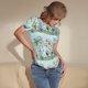 thumbnail image 3 of Fotbe Chinoiserie Floral Palm Tree Body de Mujer con Cuello Redondo y Mangas Cortas, Sin Mangas Ajustado, Suave, Cómodo y Básico-Large, 3 of 7