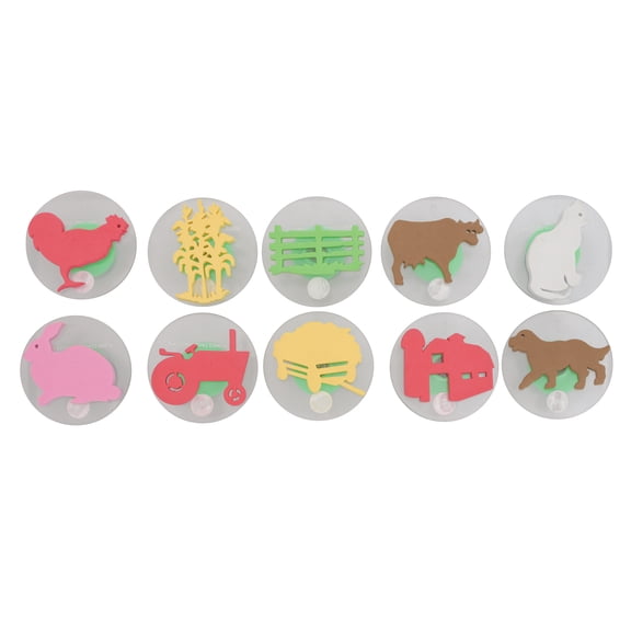 READY 2 LEARN Giant Stampers - Farm Adventure - Set of 10