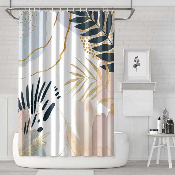 Waterproof Bohemian Shower Curtain 72x72 Inch Boho Style Polyester Unique Shower Curtain for Bathroom Hotel Home Decor with 12 Plastic Hooks