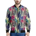 thumbnail image 4 of Chaquetas con estampado de plumas bohemias para hombre, sudadera de manga larga con estampado 3D retro, chaqueta bomber de calle de gran tamaño con cremallera, 4 of 4