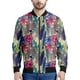 thumbnail image 5 of Chaquetas con estampado de plumas bohemias para hombre, sudadera de manga larga con estampado 3D retro, chaqueta bomber de calle de gran tamaño con cremallera, 5 of 5