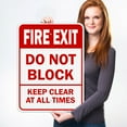 thumbnail image 2 of Fire Exit Sign, Do Not Block Keep Clear at All Times Safety Sign,, 2 of 8