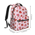 thumbnail image 2 of Easygdp Hand Drawn Strawberry Mochila Ergonómica Versátil para Laptop - Múltiples Bolsillos, Correas Ajustables, Unisex para Escuela, Viajes y Actividades al Aire Libre-One Size, 2 of 5