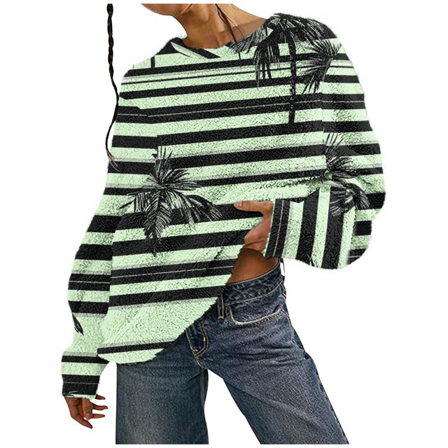 Bowake Chandails pour Femmes à Manches Longues Surdimensionnés, Chandails en Molleton Douillets, Mode Hiver, Hauts en Molleton
