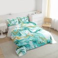thumbnail image 3 of Castle Fairy Marble Watercolor 3 Pieces Queen Comforter Set for Teens Women Men,Abstract Marbling Ultra Soft Bedding Sets,Stone Pattern Bedding Comforter Set,Lightweight Room Decor, 3 of 7