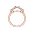 thumbnail image 2 of 0.80 Ct Brilliant Asscher Cut Natural Diamond Accents Elegant Ring for Women Solid 18K Rose Gold Size 6, 2 of 8