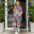 thumbnail image 3 of Garronmavis Women Jogging Suits 2 Piece Set Hippie Floral Hoodie for Women Joggers with Pockets Long Sweatpants Comfy Sweat Suit Lightweight Sweatsuit, Size S, 3 of 6