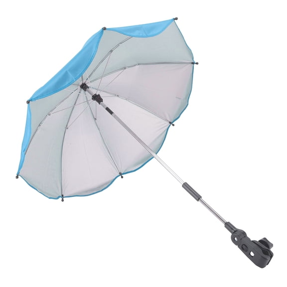 Baby  Parasol, 14in Universal Umbrella with Clamp, 360 Degree Adjustable    Sun Shade, Waterproof Umbrella for Trolley, Bike, Wheelchair, Beach Chair