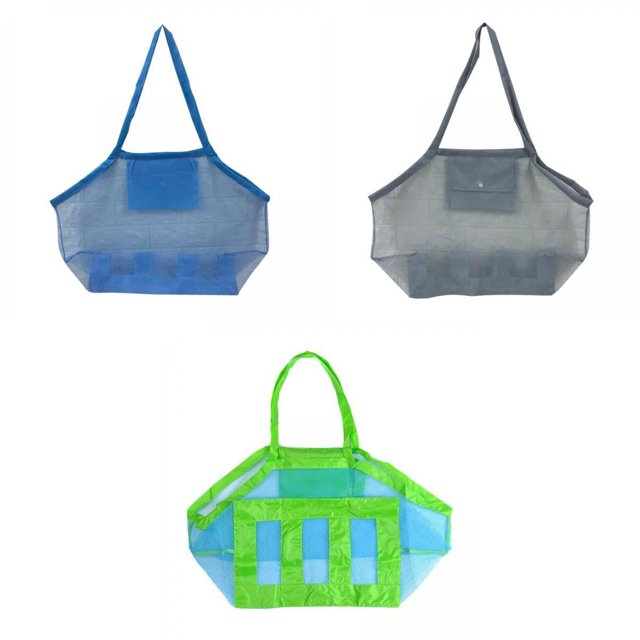 3 X Bolsa de Playa de Malla Bolsas de Arena para Bolsas de Mano Bolsa de Juguete Portátil jinwen bolsos de playa de malla