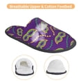 thumbnail image 3 of Fotbe Carnival Masks and Beads Pantuflas Peludas para Mujer con Estampado, Zapatillas de Peluche, Zapatos de Invierno para Casa, Uso Interior y Exterior-Large, 3 of 8